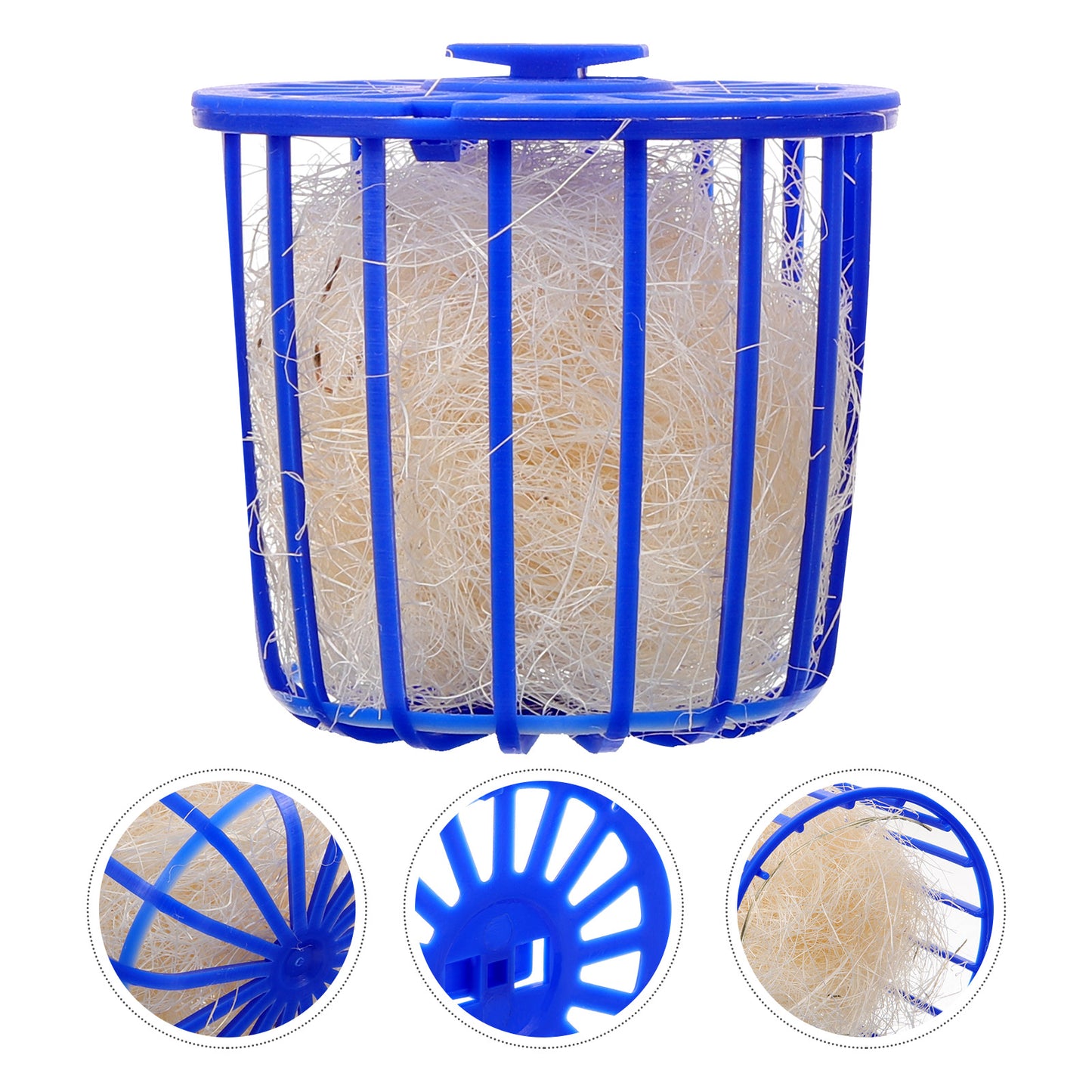 2 Pcs Bird's Nest Toy Breeding Parrot Cage Birds Bedding for Plastic House Hollow Hideaway Shelter Hanging Canary Nests Cages