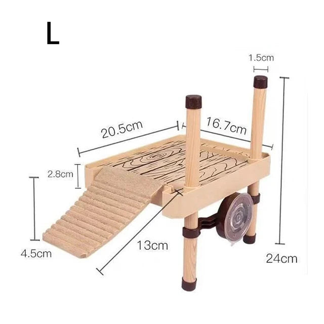 Tortoise terrace Brazilian water turtle Floating island turtle tank Aquarium floating terrace Tortoise floating platform