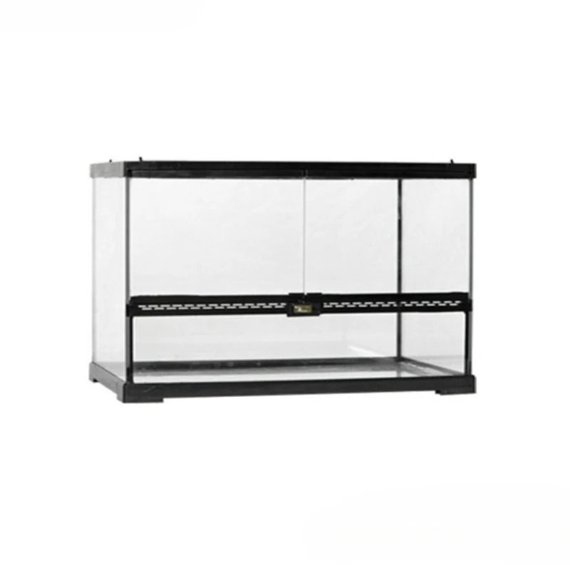 Glass Reptile Terrarium Transparent Amphibious Reptile Breeding Tank Breathable Anti-escape Breeding Box Gecko Lizard Vivarium
