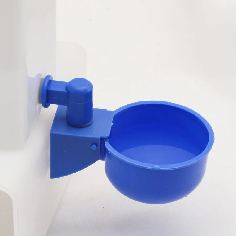 Rabbit Drinker 1000ml with Blue Bowl,Small Animal Poutry Water Bottle Drinking Bottle for Rodent Bunny/Ferret/Hamster/Guinea Pig