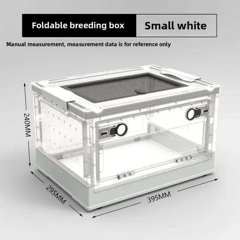 Reptiles Breeding Enclosure Cages Transparent Amphibians Habitat Box Plastic Reptile Feeding Box for Lizard Bearded Dragon