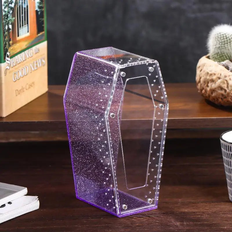 Acrylic Transparent Reptile Enclosure Insect Spider Lizard Feeding Cage Reptile Breeding Box Ventilation Arboreal Enclosure Case