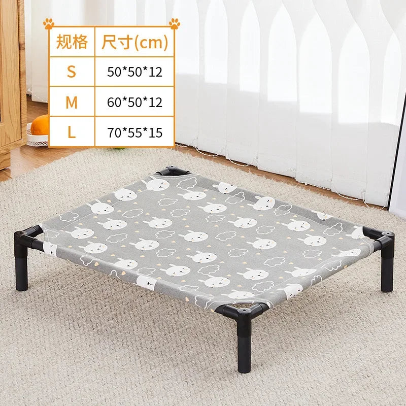 Elevated Pet Bed Dog Cat Folding Pet Camping Bed Cat Dog House Portable Removable Washable Four Seasons Cats Kennel Puppy Beds