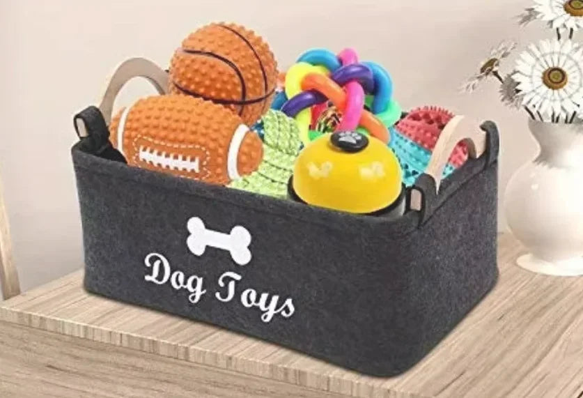 Pet dog toy felt storage box home storage basket dirty clothes storage bag storage basket Pet dog toy felt storage box