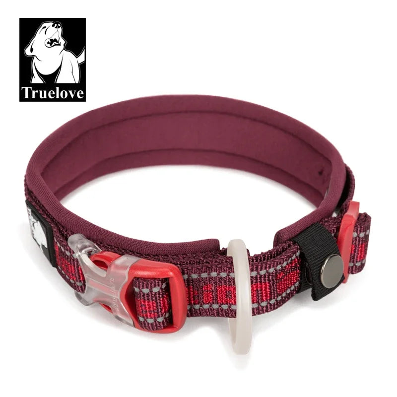 Truelove Pet Dog Collar Nylon and Reflective Materials Widened and Comfortable Version Suitable for Dogs of All Sizes TLC50121