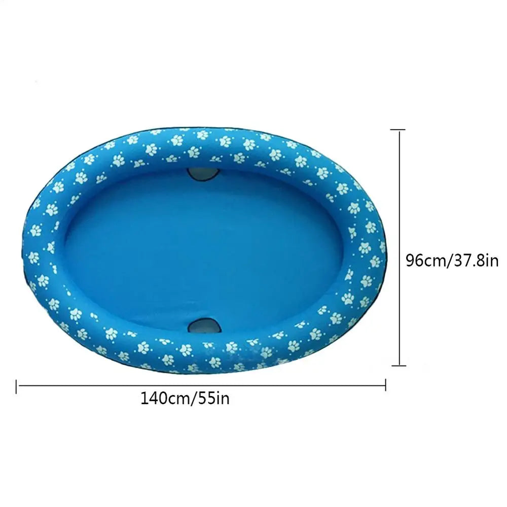 Portable Dog Swimming Float Soft Inflatable Cooling Dog Float Foldable PVC Pet Floating Raft Pool Summer Pet Toy