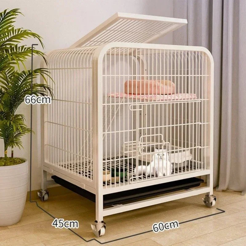 Window Openable Mesh Cat Cages Creative Pet Villa Duplex Luxury Cat Dog House Durable Metal Pet Room Modern Minimalist Doghouse