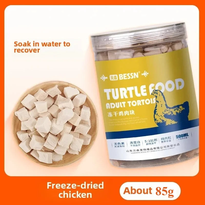 Premium Turtle Food-Dried Shrimp, Mealworms, Freeze-Dried Fish & Insects for Aquatic Turtles, Baby Turtles, and Snapping Turtles
