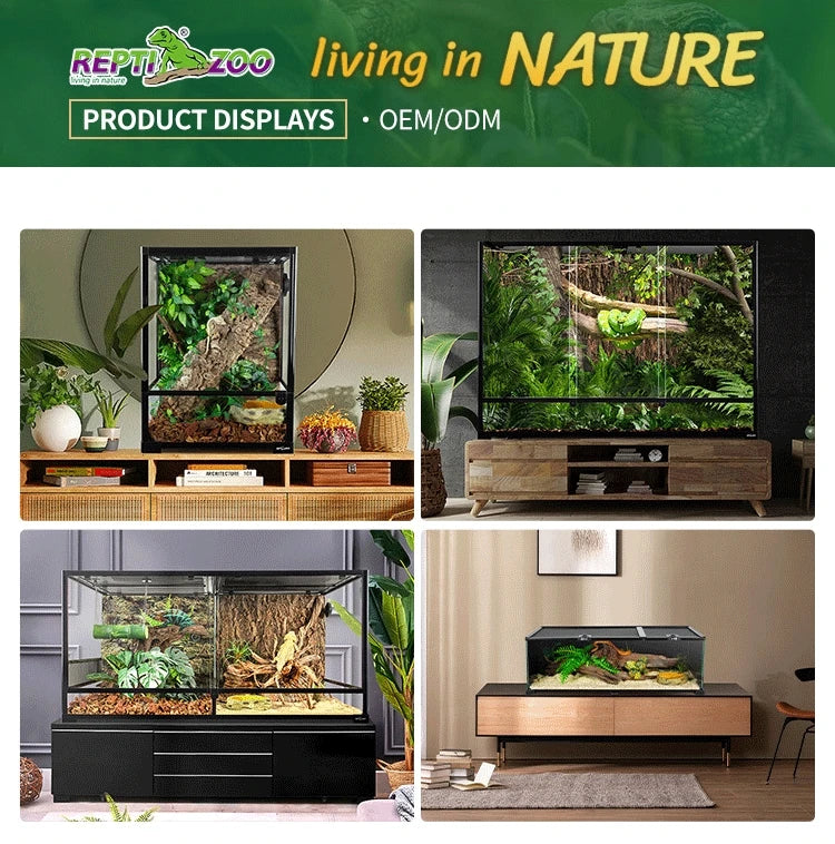 Reptile Terrarium 242 L 1.2 Meter 64 Gal Big Reptile Enclosure Glass Bearded Dragon Tank Habitat