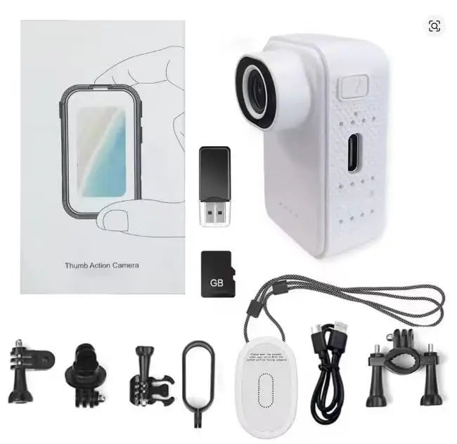 Pet Thumb Camera, Portable Outdoor Travel Dog Recorder, Wide-Angle HD Thumb Camera