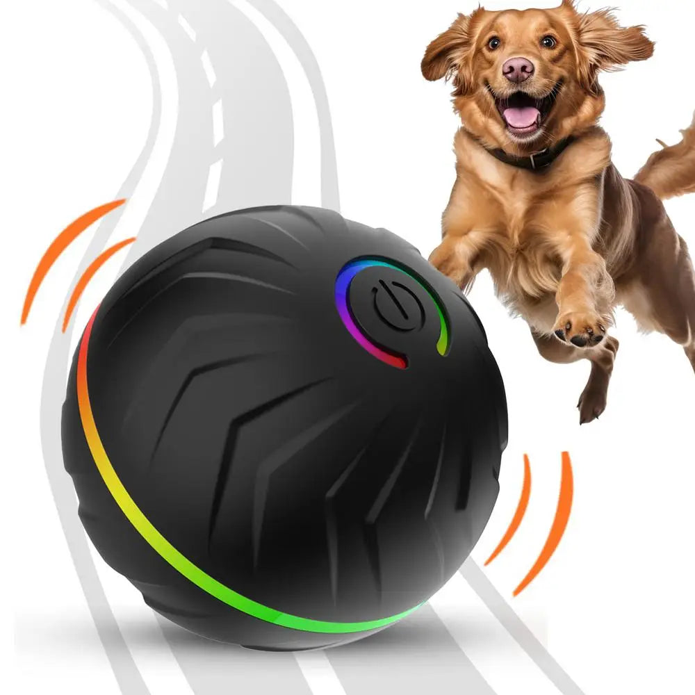 Rolling Ball Dog Toy Automatic Interactive Toy Pet Toy Ball USB Rechargeable Dog Chew Ball Pet Supplies For Backyard Park Garden