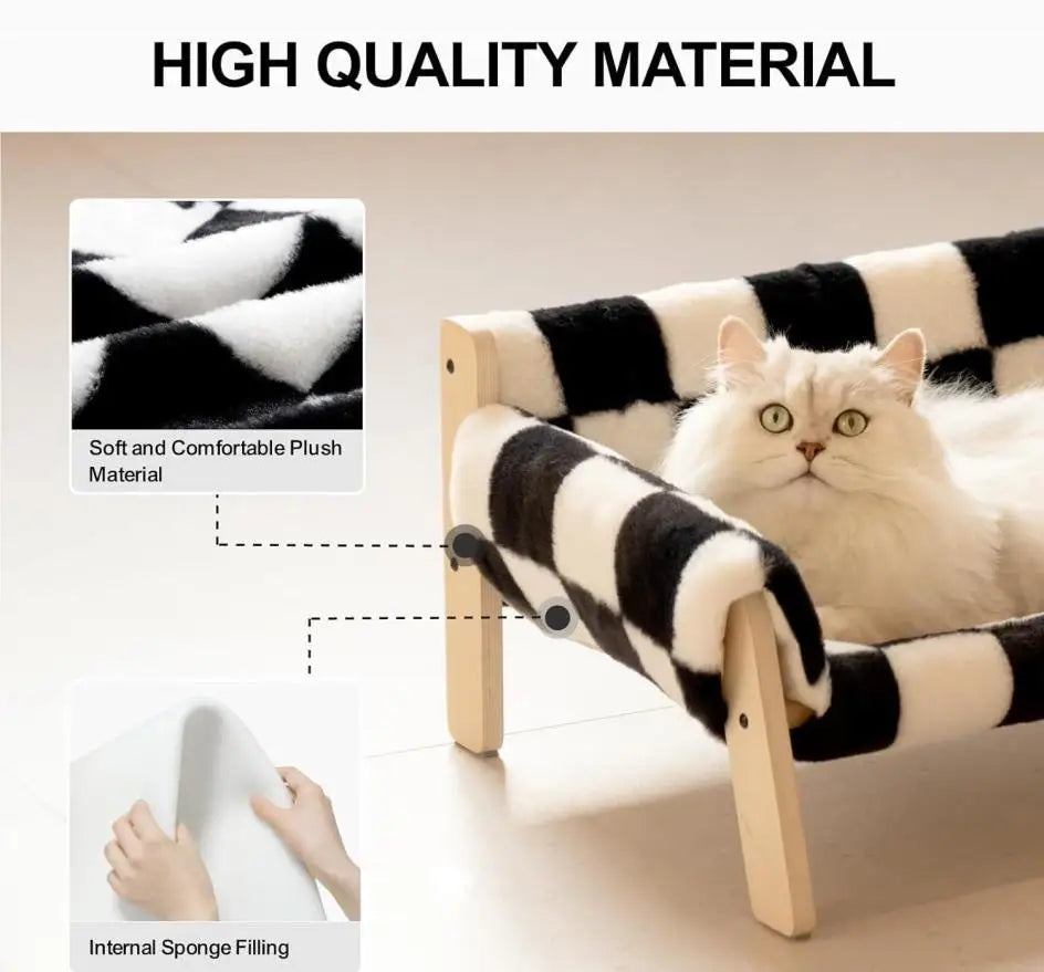 Wooden Cat Sofa Pet Bed Net Celebrity Cat Bed Dog Bed Summer Season Universal Detachable And Washable Cat Bed