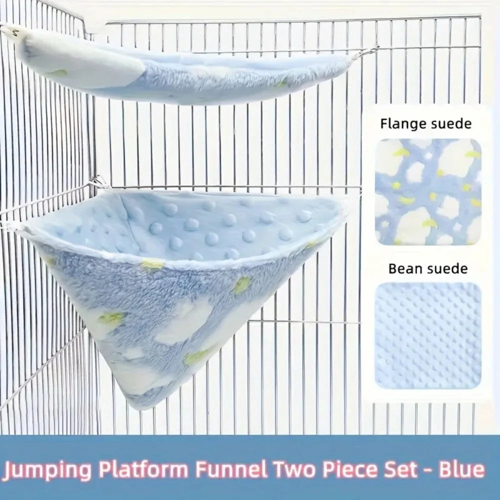 Fashion Hanging Small Pet Cage Flannel Velvet Warm Pet Hammock Breathable Squirrel Beds for Sugar Glider Parrot Hamster