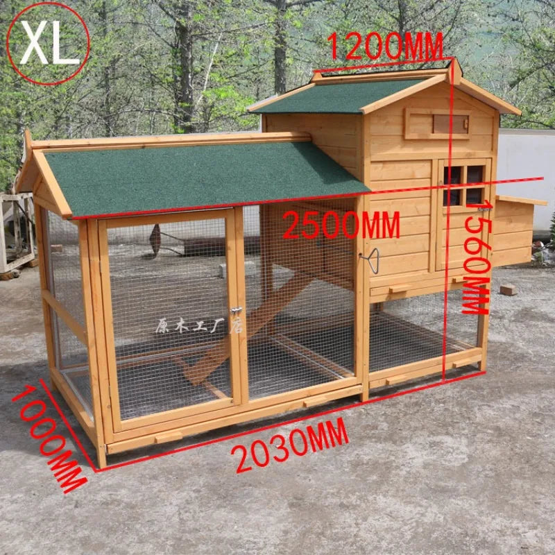 Wooden chicken cage Outdoor wholesale chicken nest Rabbit nest Wooden duck Hamster large pigeon Family