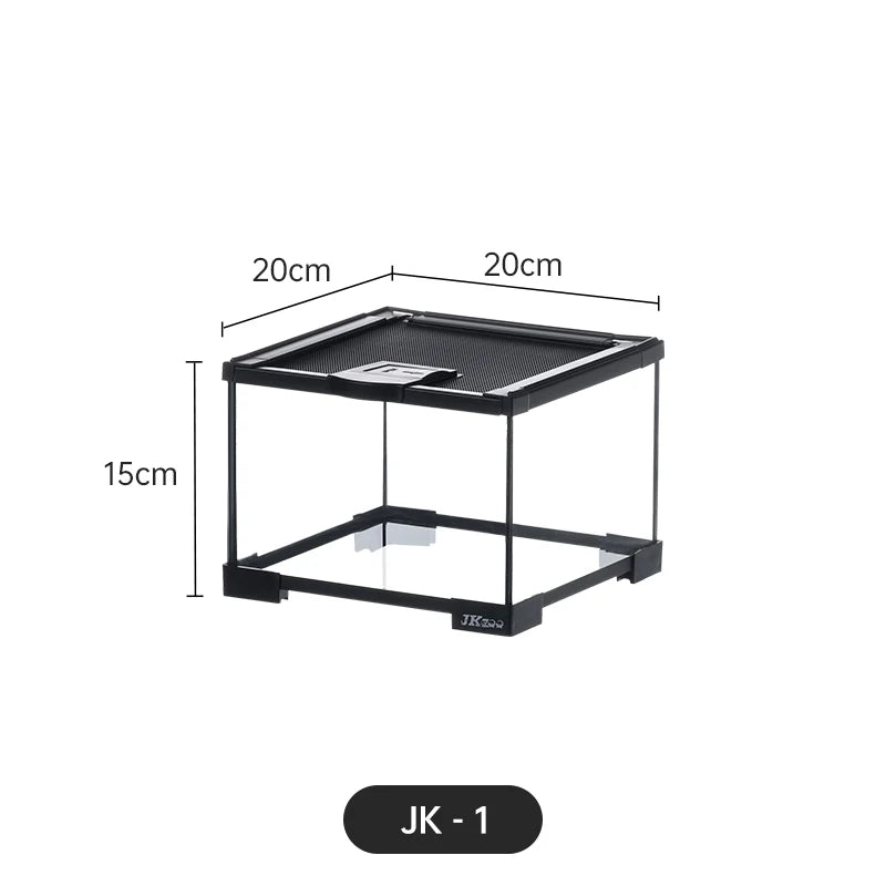 Climbing Pet Glass Tank,Lizard&Frog Habitat,Water Turtle&Hermit Crab Tank,Spider Enclosure for Reptiles,Horned Frog Breeding