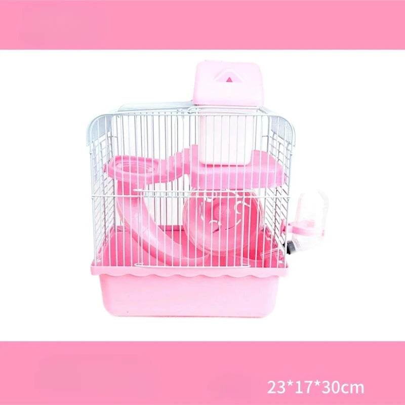 Stylish Hamster Cages in Blue and Pink: Ideal for International Pet - lovers!