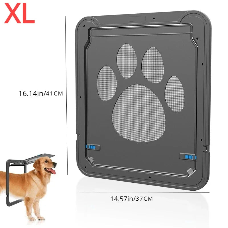 Pet Door Outdoor Dogs Cats Window Gate House Enter Freely Fashion Pretty Garden New Safe Lockable Screen Easy Install Dog Gate