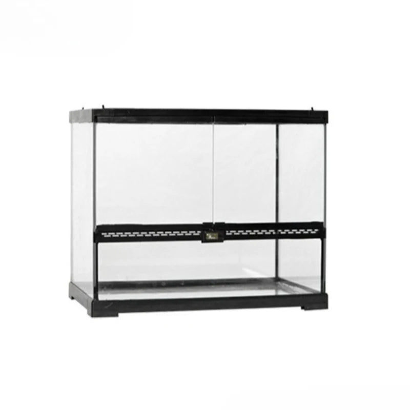 Glass Reptile Terrarium Transparent Amphibious Reptile Breeding Tank Breathable Anti-escape Breeding Box Gecko Lizard Vivarium