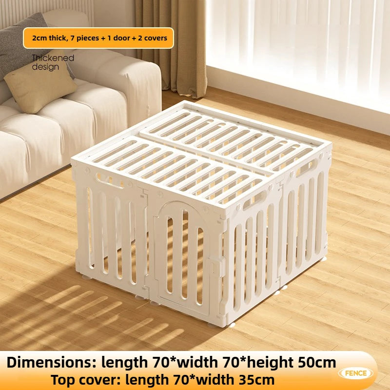 Large Space Dog House Isolation Protecting Dog Fences Indoor Dog Specific Fence Free DIY Assembly Pet Fence with Lid Design