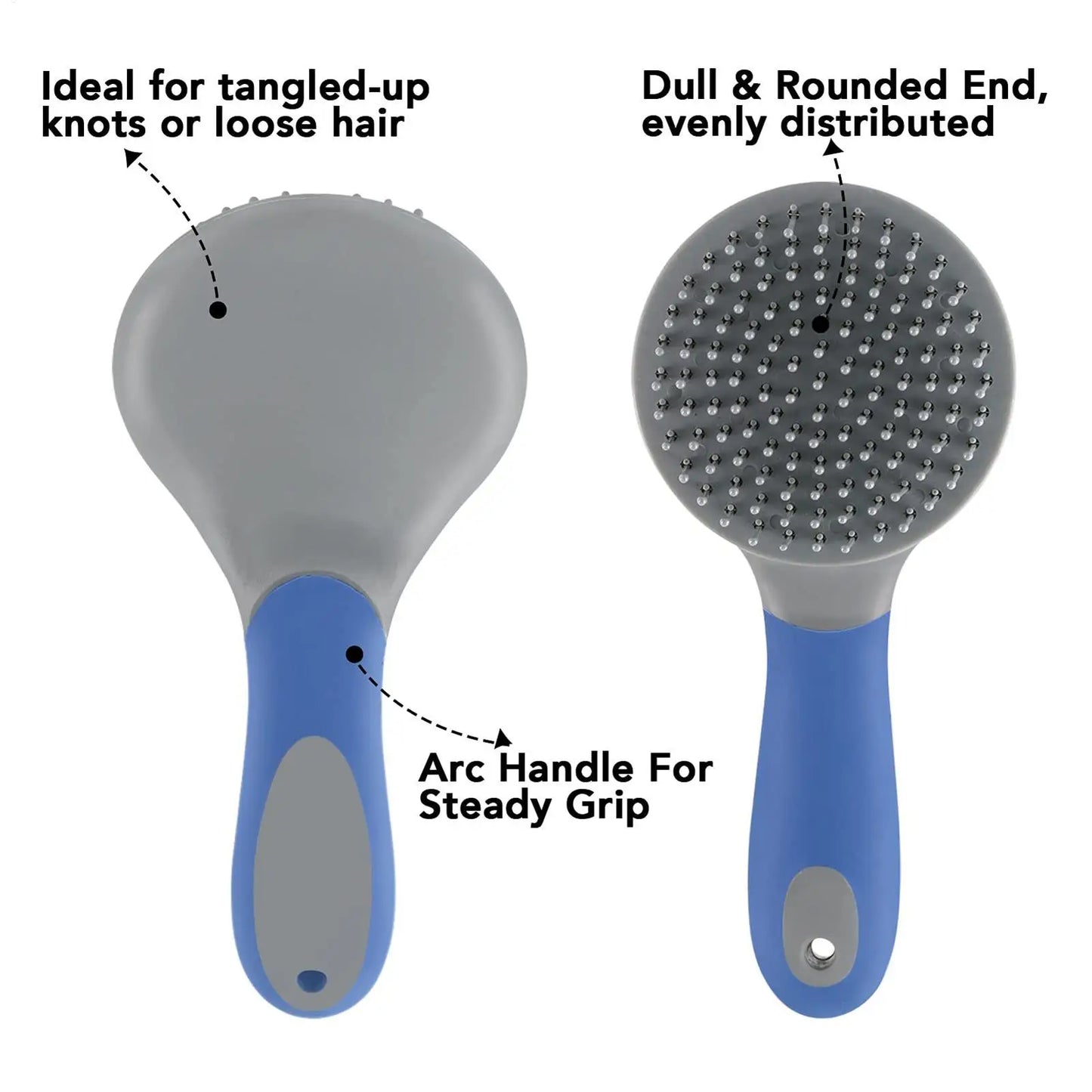 Horse Mane & Tail Brush Professional Humanized Handle Horsetail Comb Horse Grooming Brushes Mane and Tail Brush Pet Brush Comb