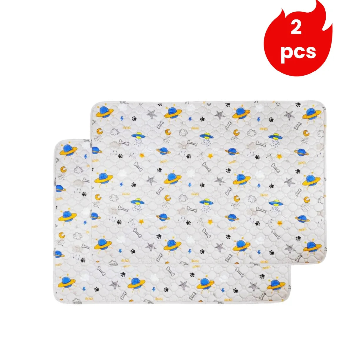 2pcs Large Pet Dog Pee Pads,Reusable Dogs Puppy Pads Pet Training Pads for Dogs, Absorbent and Leak-Proof Whelping Pads,Size:M