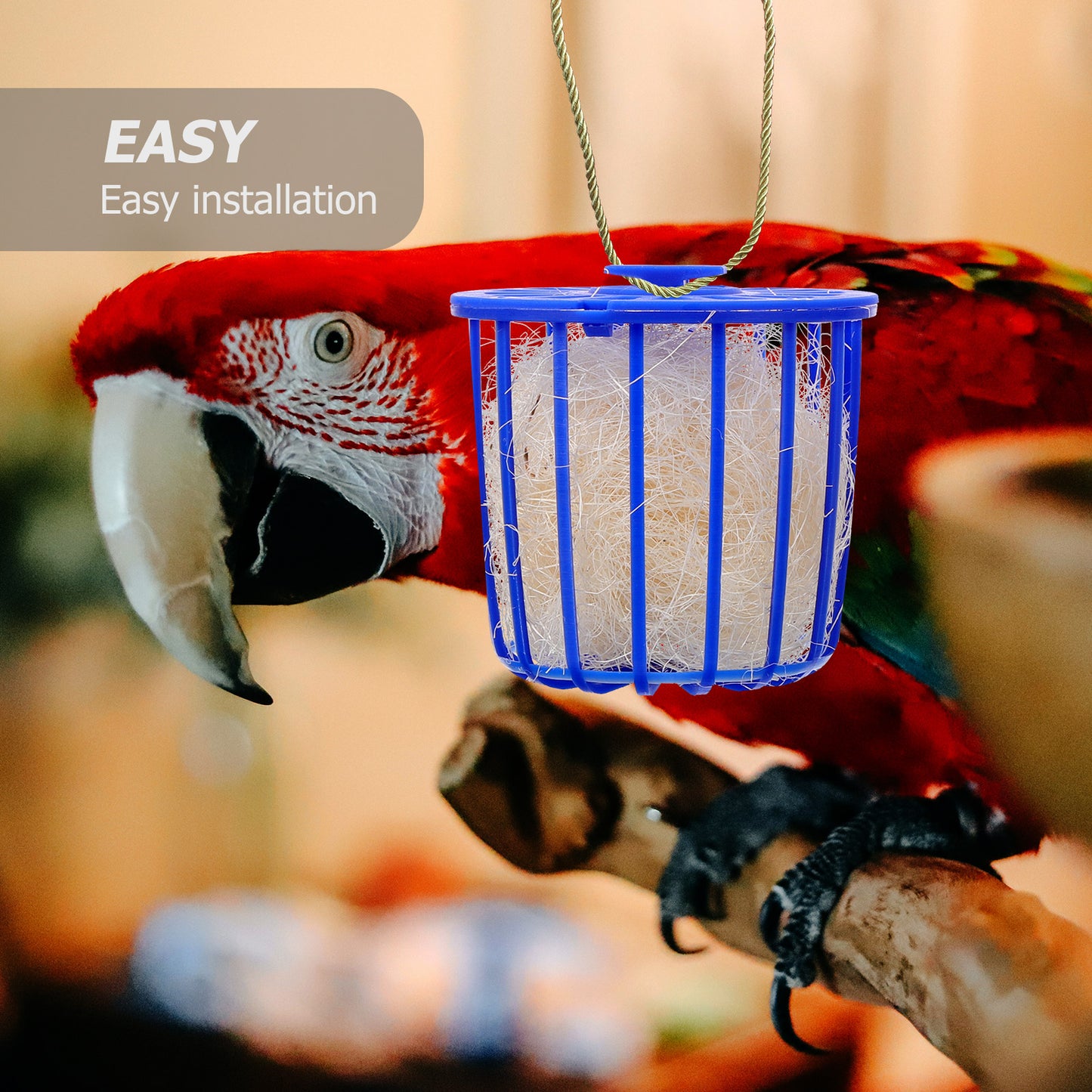 2 Pcs Bird's Nest Toy Breeding Parrot Cage Birds Bedding for Plastic House Hollow Hideaway Shelter Hanging Canary Nests Cages