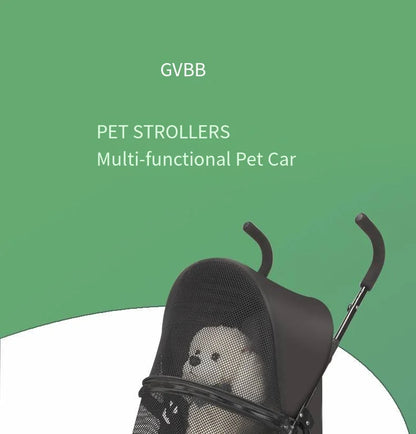 Load Bearing 20kg Small Foldable Pet Stroller for Going Out, Cat Dog Cart, Teddy Cart Lightweight Type Pet Stroller High-quality