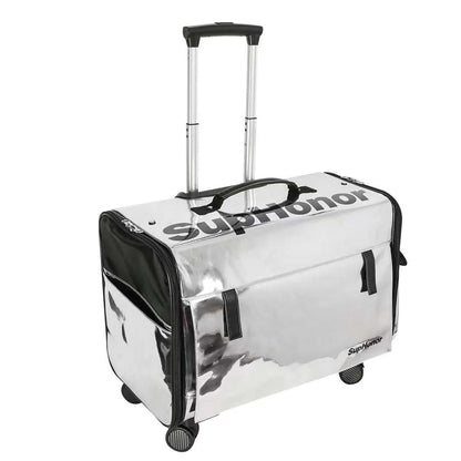 Large Pet Dog Trolley Load 15KG 4 Universal Wheels Pet Stroller Cat Dog Carrier Bag Wheeling Suitcase For Big Pet Travel Case