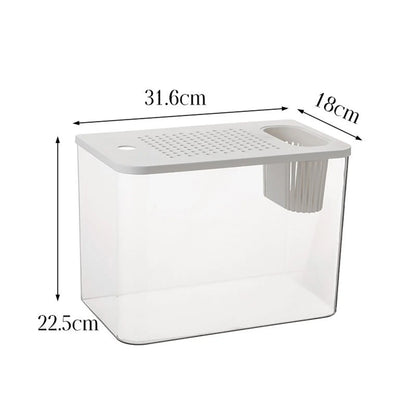 Plastic Reptile Terrarium Tank Reptile Feeding Box Transparent Habitat Cage for Frog Snake Gecko Tortoise Pet Supplies