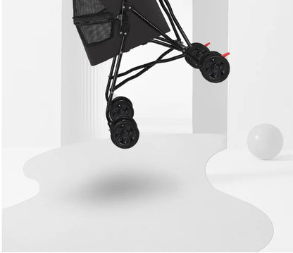 Load Bearing 20kg Small Foldable Pet Stroller for Going Out, Cat Dog Cart, Teddy Cart Lightweight Type Pet Stroller High-quality