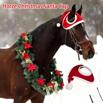 Christmas Holiday Horse Christmas Hat  Celebrations Horse Winter Christmas Hat Xmas  Horse Santa Holiday Accessories