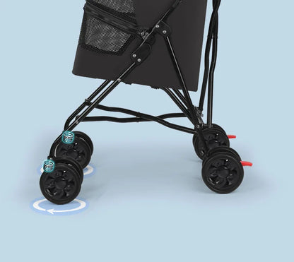 Load Bearing 20kg Small Foldable Pet Stroller for Going Out, Cat Dog Cart, Teddy Cart Lightweight Type Pet Stroller High-quality