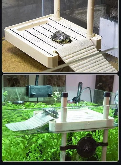 Tortoise terrace Brazilian water turtle Floating island turtle tank Aquarium floating terrace Tortoise floating platform