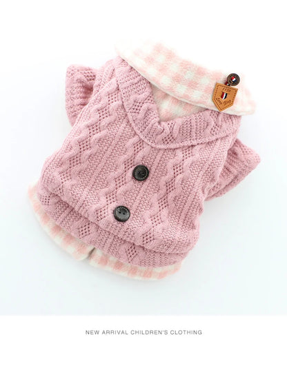 Dog Winter Clothes Button Sweater Soft Warm Puppy Pet Dog Cat Teddy Chihuahua Pug  Autumn Winter Clothing Wool Shirt Sweater