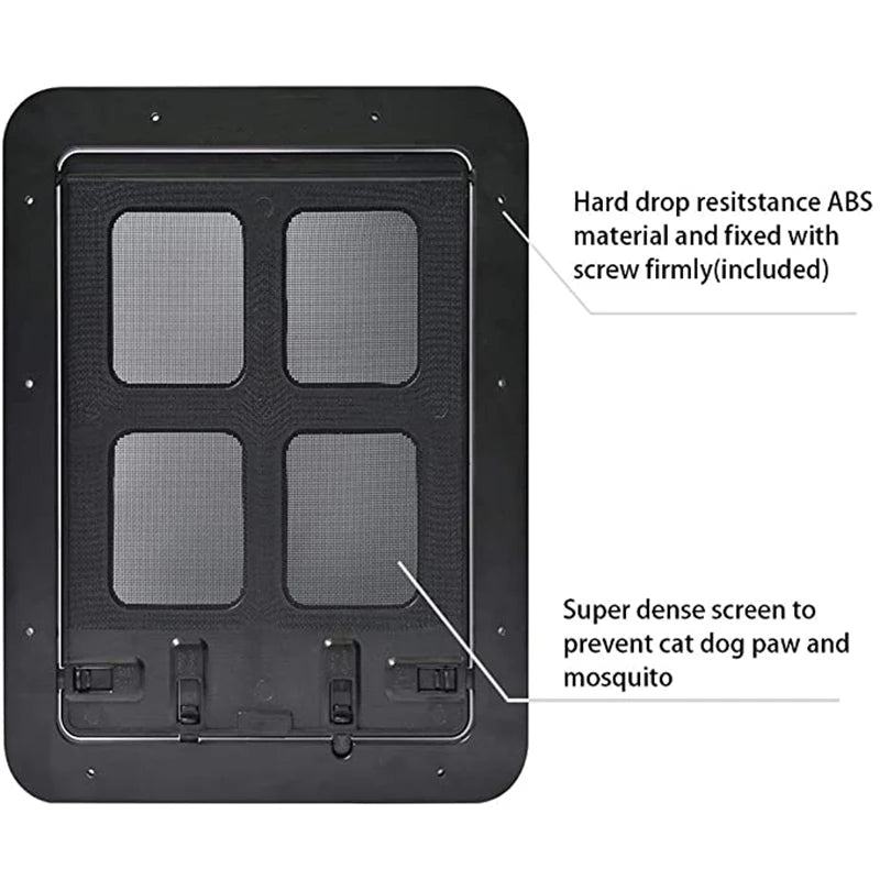 Pet Dog Screen Door Home Lockable Sliding Cat Screen Door Magnetic Self-Closing Screen Dog Fence Locking Function Gate Pet Door