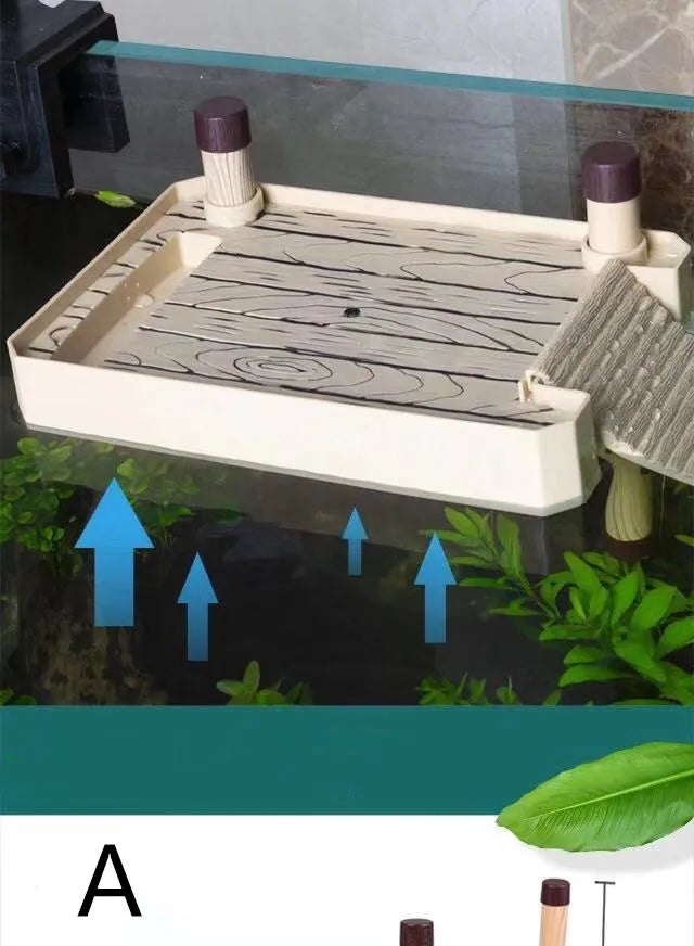 Tortoise terrace Brazilian water turtle Floating island turtle tank Aquarium floating terrace Tortoise floating platform