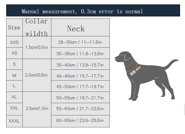 Truelove Pet Dog Collar Nylon  and Reflective Materials Widened and Comfortable Version Suitable for Dogs of All Sizes TLC50121