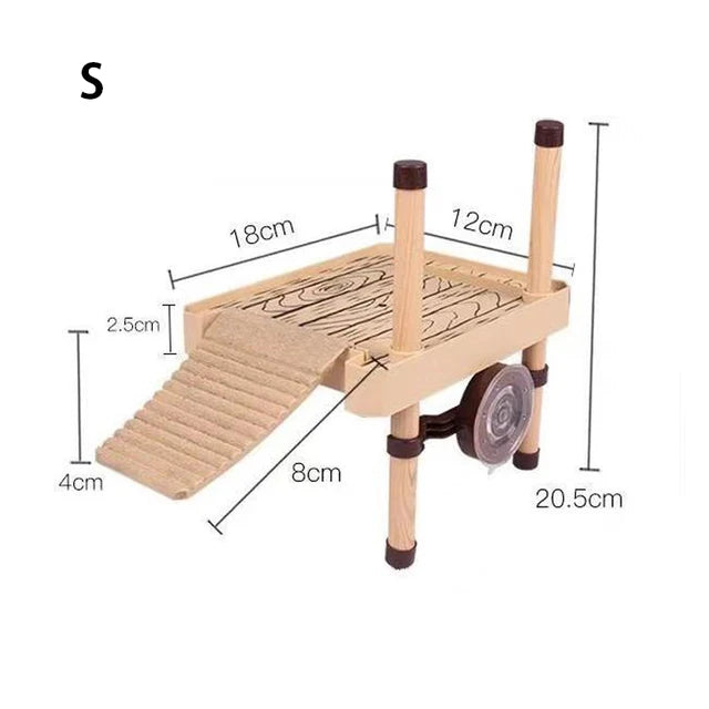 Tortoise terrace Brazilian water turtle Floating island turtle tank Aquarium floating terrace Tortoise floating platform