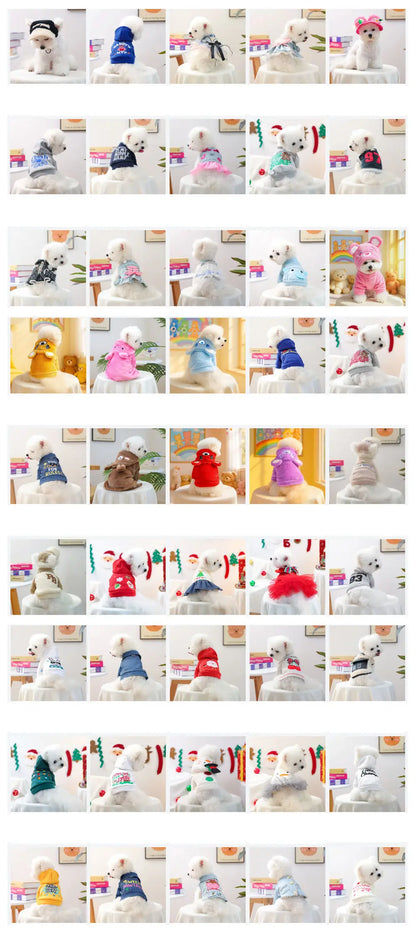 New Arrival Pet Clothing Fall Winter Dog Clothes Small Breed Puppies Embroidered Daisy Print Hoodie Wholesale