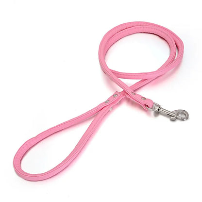 Pet Cat Puppy Dogs Leash Long Smooth PU Leather Leashes Solid Dog Walker Dog Pet Accessories with 5 Color