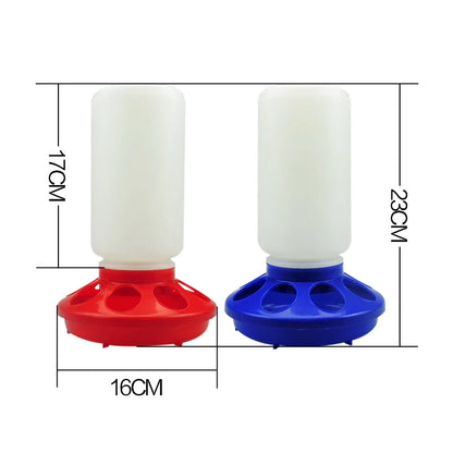 1L Poultry New Thickened Feeder and Drinker Chicken Feeder Bucket Automatic Water Food Dispenser Chick Drinker Feeding Bucket