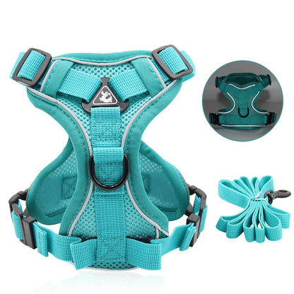 3pc Cat Harness Vest Adjustable Reflective Collars Cute Walking Lead Leash Set Harnesses Necklace For Small Dogs Cat Accessories