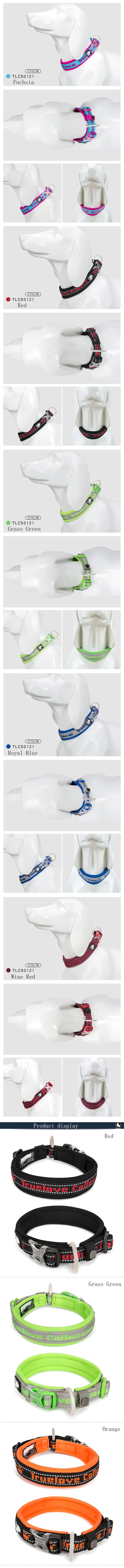Truelove Pet Dog Collar Nylon  and Reflective Materials Widened and Comfortable Version Suitable for Dogs of All Sizes TLC50121