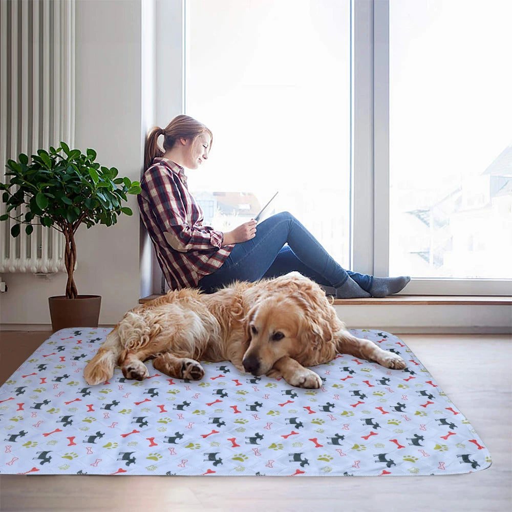 Dog Urine Pad Dog Pet Diaper Mat Urine Absorbent Environment Protect Diaper Mat Waterproof Reusable Training Pad Car Seat Cover
