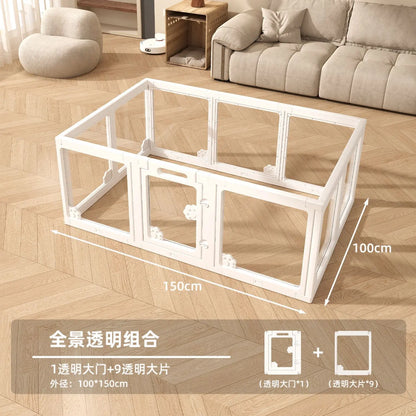 Wholesale Foldable Dog Fence Pet Playpen Clear Dog Kennel Playpen Suitable for Small and Medium Dogs Cats Rabbits Indoor Pet Pen