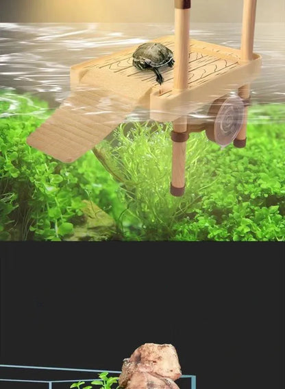 Tortoise terrace Brazilian water turtle Floating island turtle tank Aquarium floating terrace Tortoise floating platform
