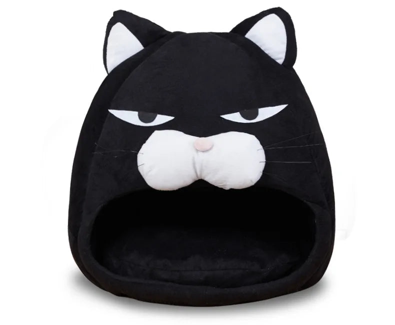 Warm Black Cat Shape House/Bed For Cats Bed Cushion Sleeping Bag Puppy bed Mat Cat Accessories Pet dog Bed Kennel Cama Gato
