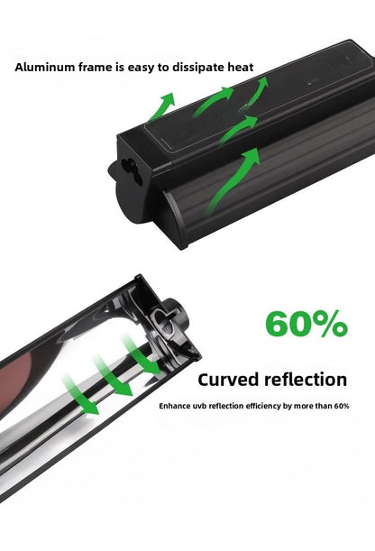 T8 UVB Lamp Set with Reflector,Basking Light for Tortoises&Bearded Dragons,T8 Light Stand 10.0 UVB Tube,Reptile Sun Lamp Kit