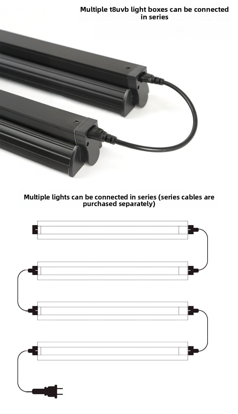 T8 UVB Lamp Set with Reflector,Basking Light for Tortoises&Bearded Dragons,T8 Light Stand 10.0 UVB Tube,Reptile Sun Lamp Kit