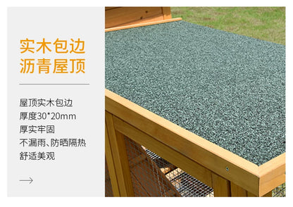 152*66*100cm Wooden Cage for Chicken Coop Hen Cat Dog House Household Easy Clean Outdoor Pet Cage Solid Wood